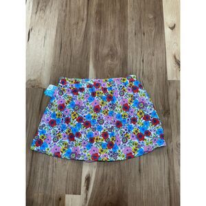 Draper James Floral Swim Skirt in Blue, Red, Yellow, Pink